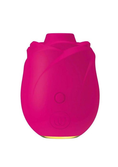 Womanizer Rose Rechargeable Silicone Air Pulse Clitoral Vibrator - Pink/Gold