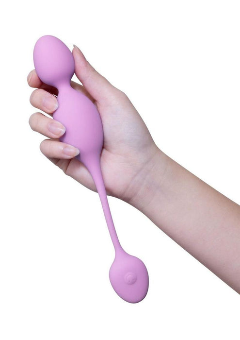 Wellness Raine Rechargeable Silicone Vibrating Kegel Ball with Remote - Lilac