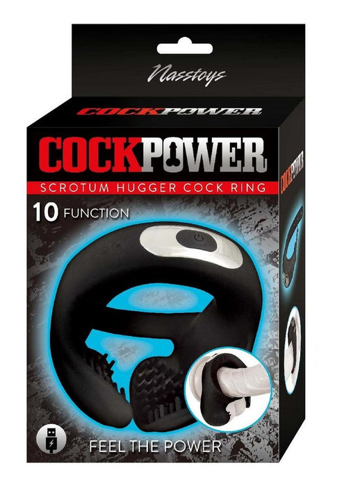 Cockpower Scrotum Hugger Cock Ring - Black