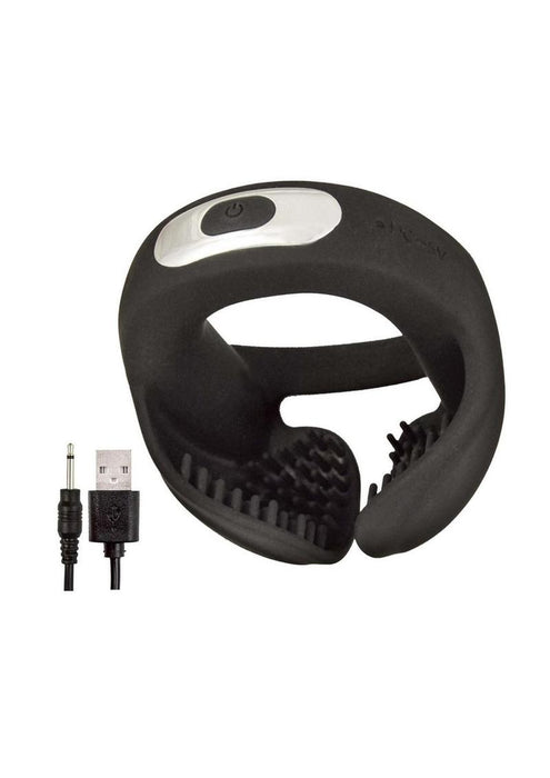 Cockpower Scrotum Hugger Cock Ring - Black