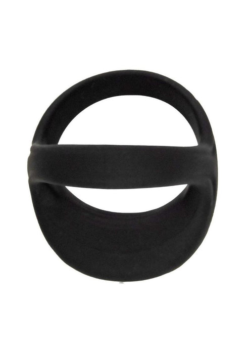 CockPower Rechargeable Silicone Scrotum and Cock Ring - Black