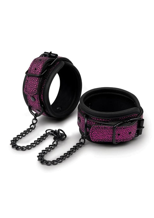 WhipSmart Dragon's Lair Deluxe Wrist & Ankle Cuffs - Black/Purple