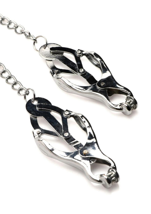 Master Series Tyrant Spiked Clover Nipple Clamps - Silver