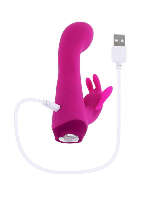 Selopa Butterfly Love Rechargeable Silicone Dual Vibrator - Pink
