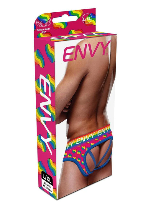 BLE300 M/L RAINBOW HEARTS BUBBLE BUTT JOCK