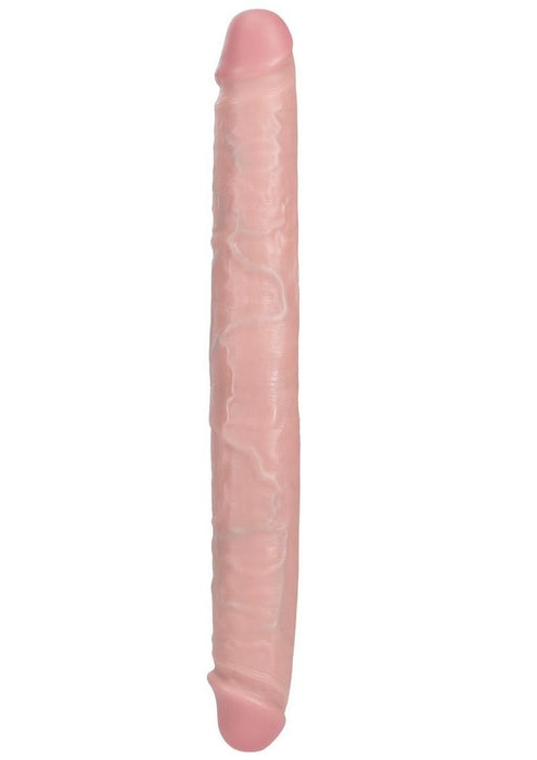 RealRock Realistic Skin Thick Double Ended Dong 14in - Vanilla