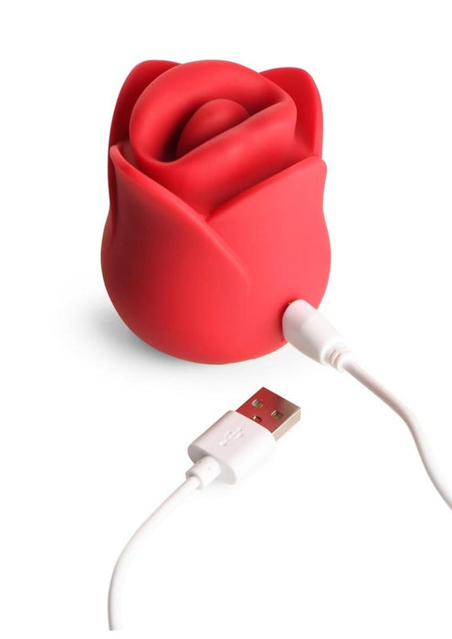 Lickgasm Sweet Kiss Kissing & Vibrating Rechargeable Silicone Clitoral Stimulator - Red
