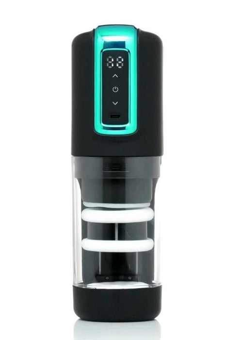 Milker Roto-Stroke Thrusting & Rotating Masturbator - Black/White