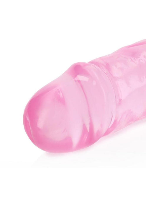 RealRock Crystal Clear Double Dong 13in - Pink