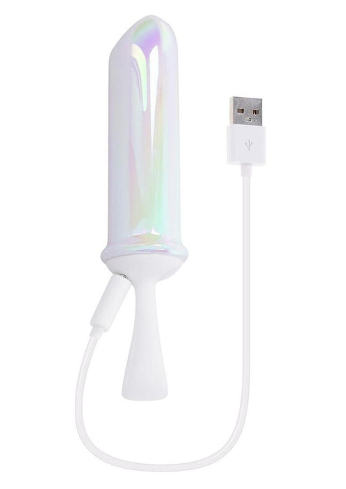 Playboy Orgasmic Fantasy Rechargeable Silicone Bullet - White/Purple