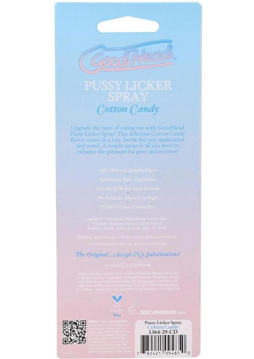 GoodHead Pussy Licker Spray - Cotton Candy 1oz