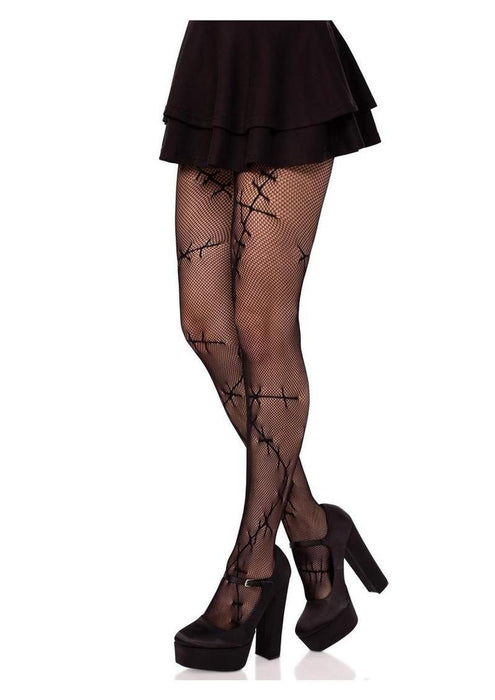 Leg Avenue Stiched Up Net Tights
