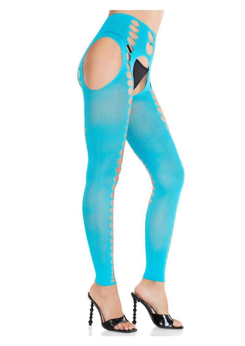 9244 Seamless Opaque Cut-Out Footless Suspender Hose