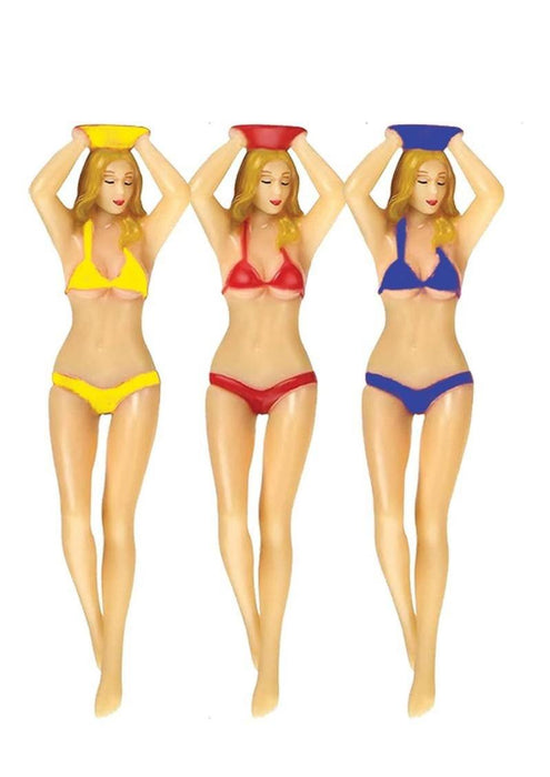 Golf Tease Sexy Girl Figure Golf Tees (3 Pack) - Multicolor