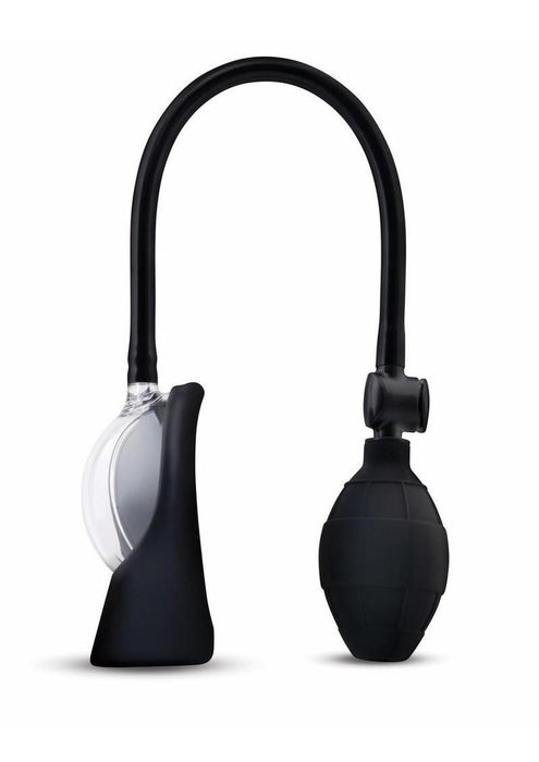 Size Up Rechargeable Vibrating Petite Pussy Pump - Black/Clear
