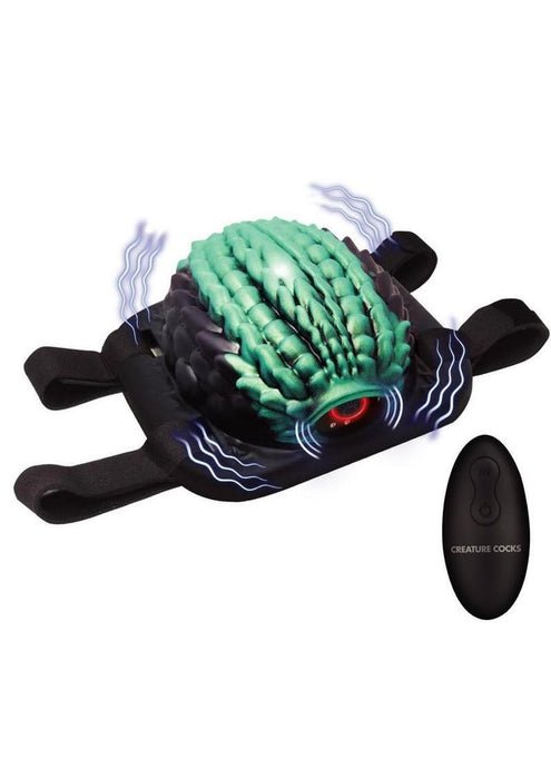 Creature Cocks Dragon Vibrating Rechargeable Silicone Grinder - Black/Teal