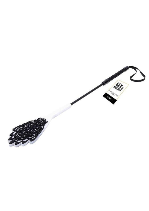 Sex & Mischief Lace Silicone Crop - Black/Silver