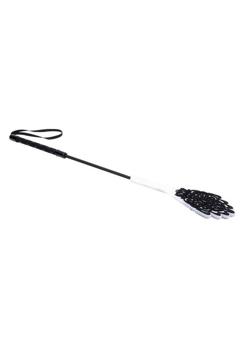 Sex & Mischief Lace Silicone Crop - Black/Silver