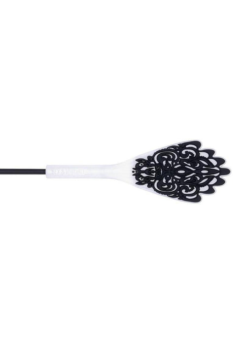 Sex & Mischief Lace Silicone Crop - Black/Silver