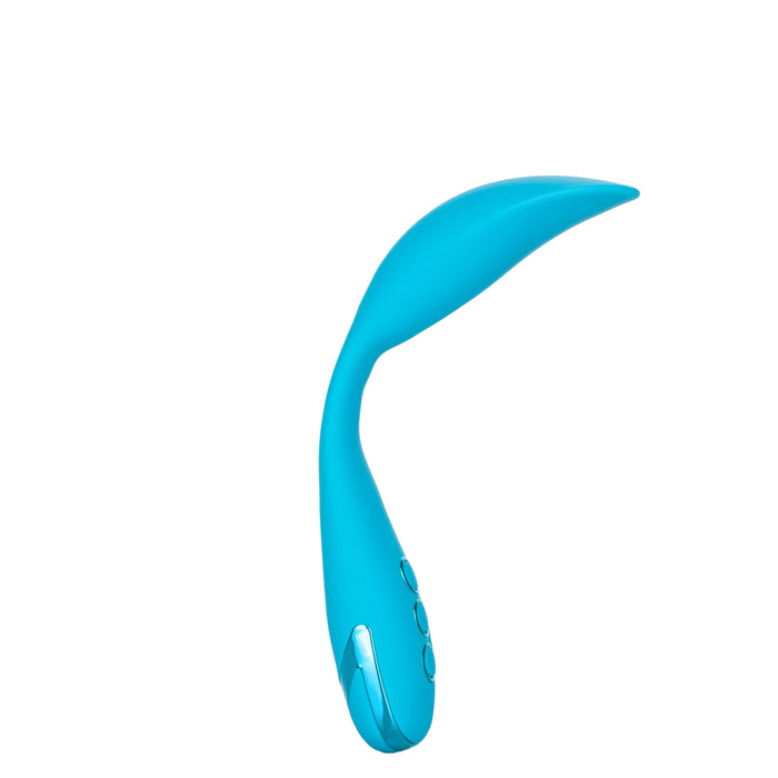California Dreaming Palm Springs Pleaser Rechargeable Silicone Contoured Vibrator - Blue