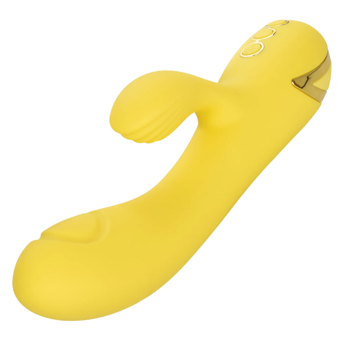California Dreaming San Diego Seduction Rechargeable Silicone Rabbit Vibrator - Yellow