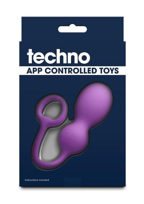 Techno Bop Rechargeable Silicone App Compatible Vibrator - Purple