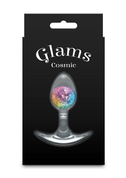 Cosmic Glams Silicone Anal Plug - Small - Rainbow