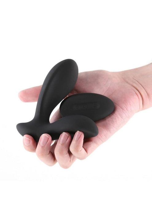 Renegade Rain Rechargeable Silicone Prostate and Taint Massager with Remote Control - Black