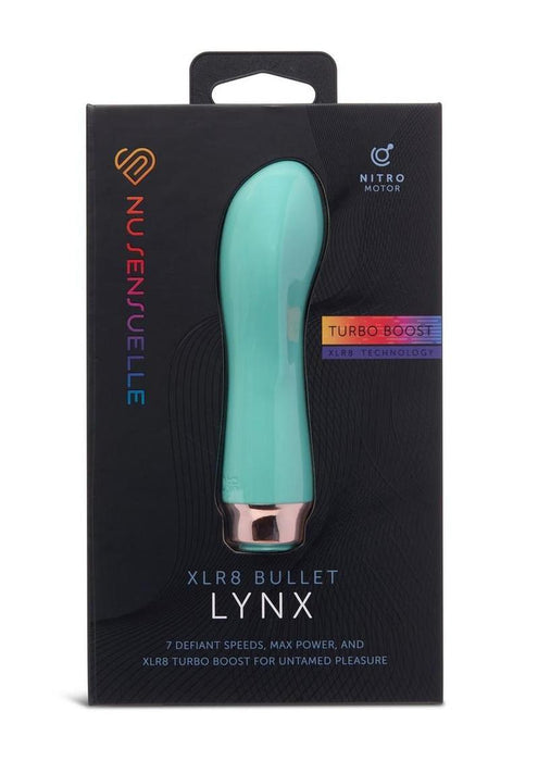 Nu Sensuelle Lynx Rechargeable Silicone Bullet with Nitro Motor - Tiffany Blue
