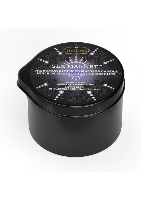 Sex Magnet Pheromone Massage Candle with Pour Spout - Small - Blue Lotus