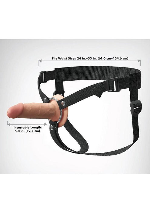 Fantasy X-Tensions Elite Silicone Dual Density Hollow Strap-On 5in - Vanilla