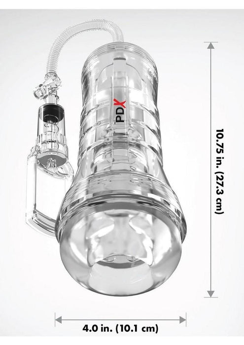 PDX Elite ViewTube Vac XXL Pump See-Thru EZ-Grip Pump Stroker - General Orifice - Clear