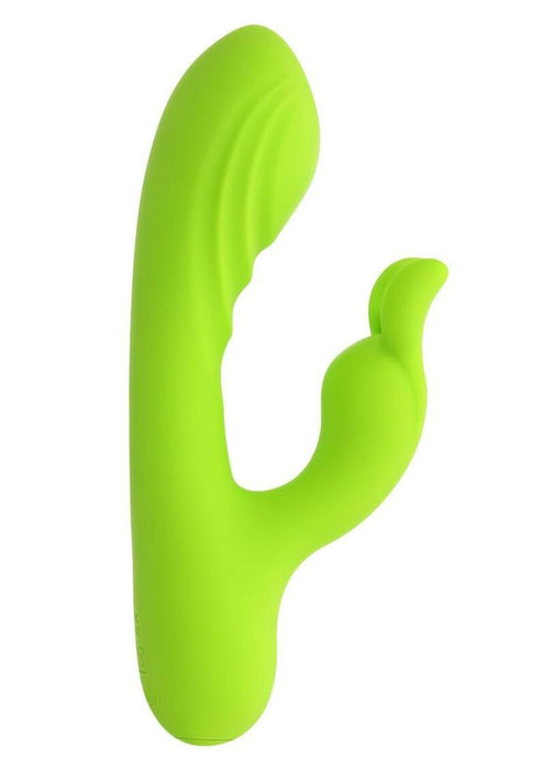 Brat Bunny Rechargeable Silicone Rabbit Vibrator - Green
