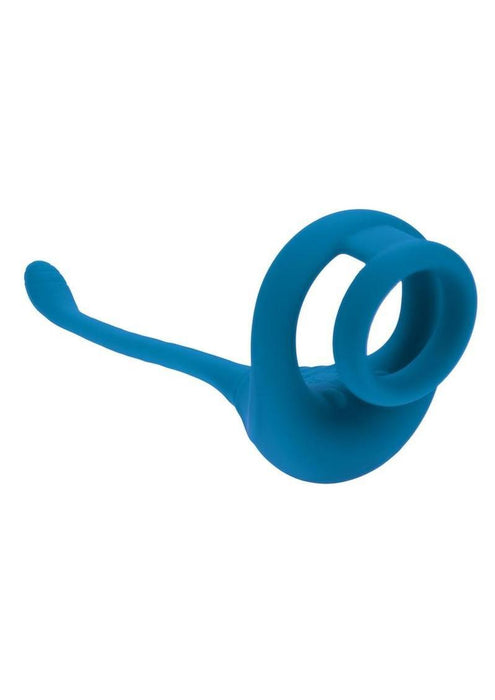Levelz Dual Motor Rechargeable Silicone Cock Ring with Prostate Stimulator - Teal