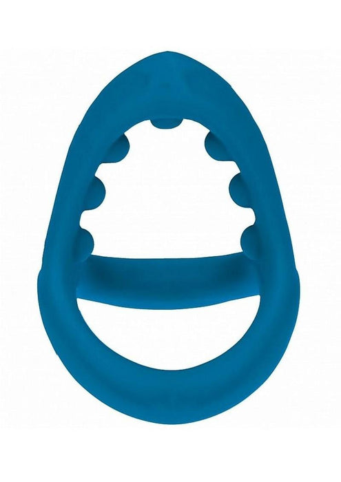 Levelz Soft Bead Grip Silicone Cock & Ball Ring - Teal