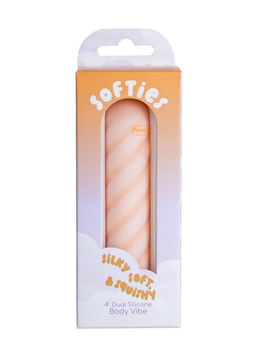 Softies Dual Silicone Rechargeable Body Bullet Vibrator 4in - Green