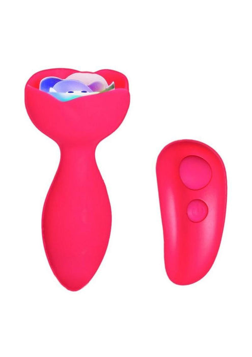 M'Lady Light Up Rotating Silicone Rechargeable Anal Plug - Pink
