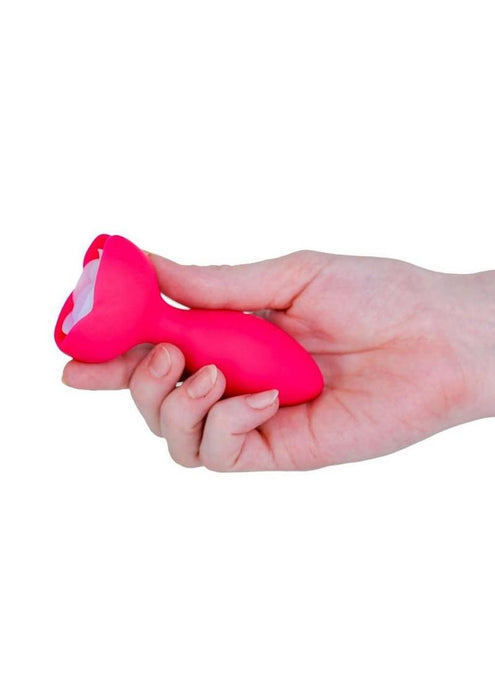 M'Lady Light Up Rotating Silicone Rechargeable Anal Plug - Pink