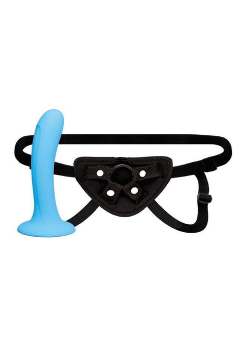 Lux Fetish My First Time Beginners Strap-on & Pegging Set - Black/Blue
