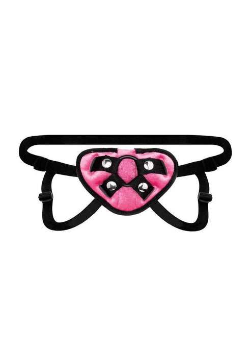 Lux Fetish Strap-on & Dildo 6in Set - Black/Pink