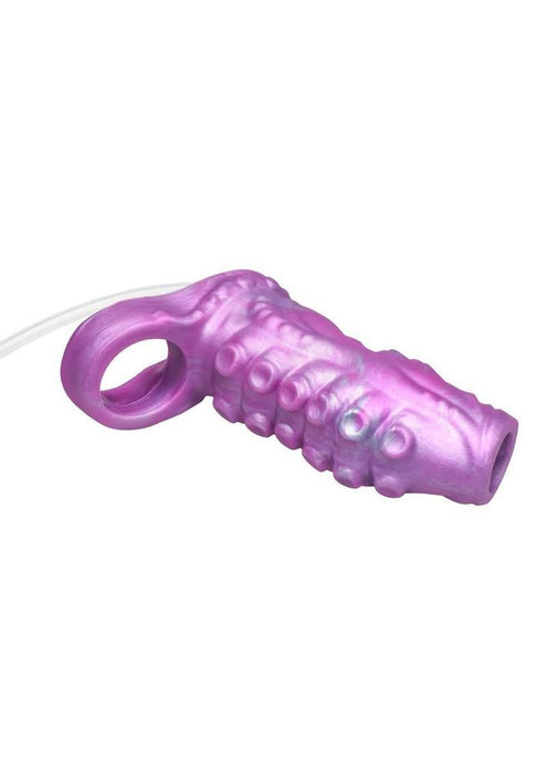 Creature Cocks Tentacle Squirting Silicone Penis Enhancer - Purple