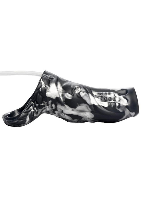 Creature Cocks Night Prowler Squirting Silicone Penis Enhancer - Silver/Black