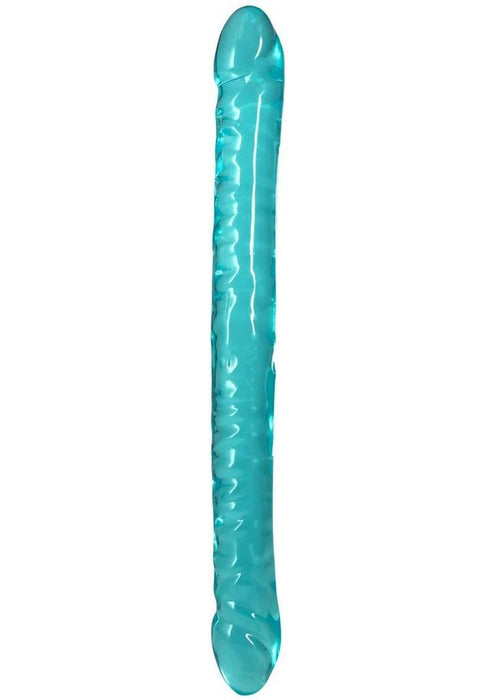 Crystal Jellies Double Dildo 18in - Teal