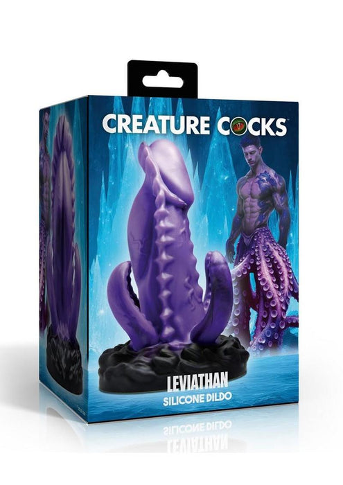 Creature Cocks Leviathan Silicone Dildo - Purple/Black