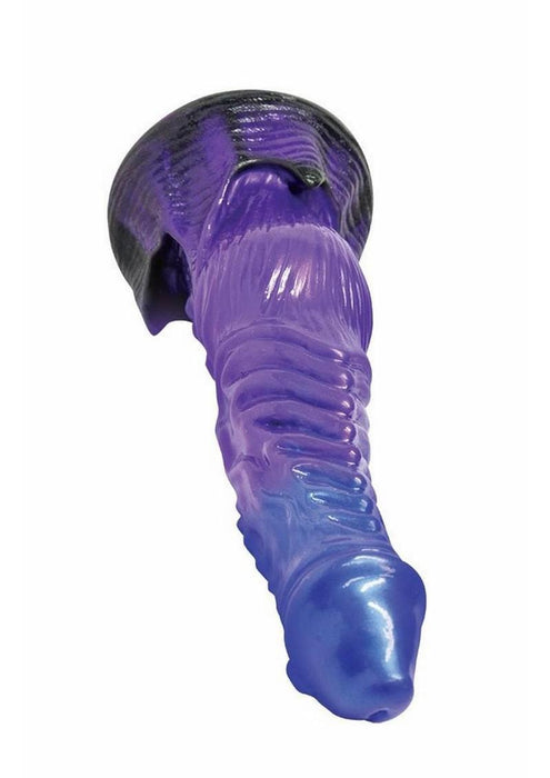 Creature Cocks Diabolos Thrusting & Vibrating Rechargeable Silicone Dildo with Remote Control - Purple/Black