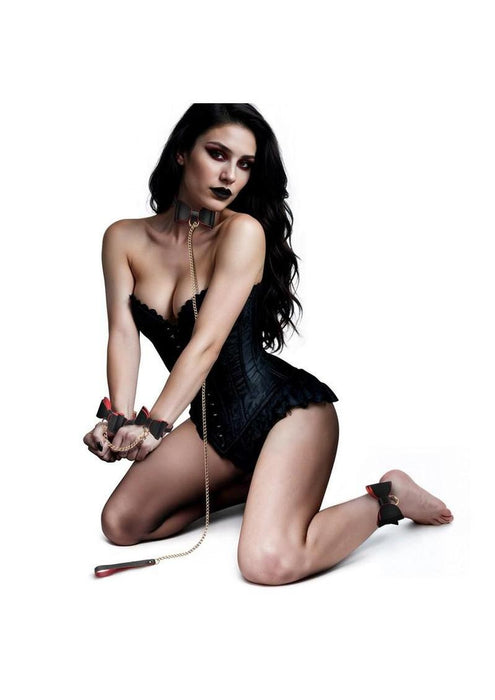 Master Series Goth Bondage Set - Black/Red