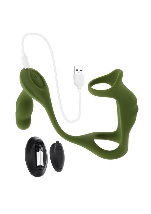 Zero Tolerance Prostate Power Pack Rechargeable Silicone Anal Vibrator with Remote - Green