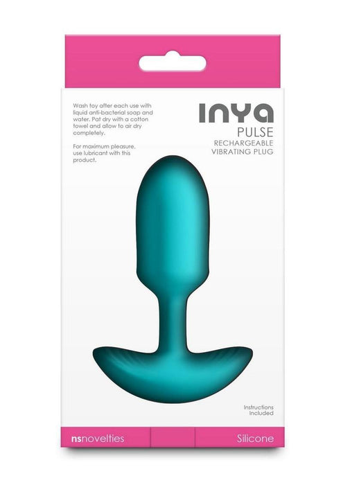 INYA Pulse Rechargeable Silicone Anal Plug - Teal