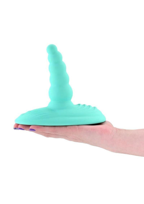 Grinders Sublime App Controlled Rechargeable Silicone Vibrating Dual Motor Beaded Pad - Aqua