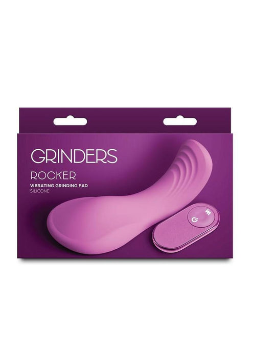 Grinders Rocker Rechargeable Silicone Vibrating Dual Motor Pad with Remote Control - Pink